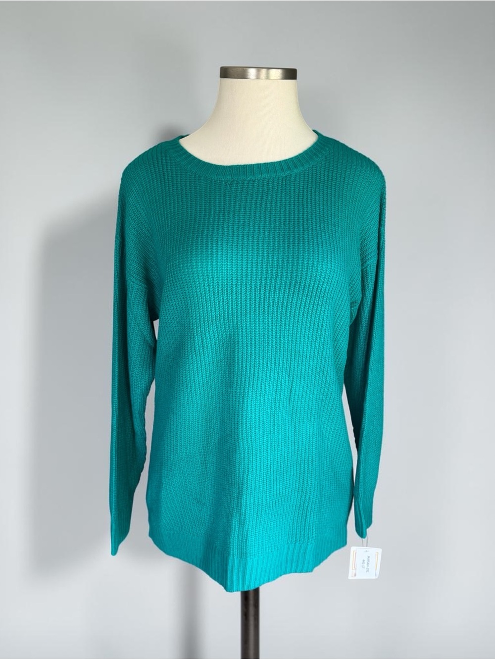 LuLaRoe Teal Knit Crewneck Sweater